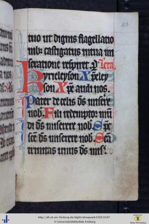 Litanei und Orationen.