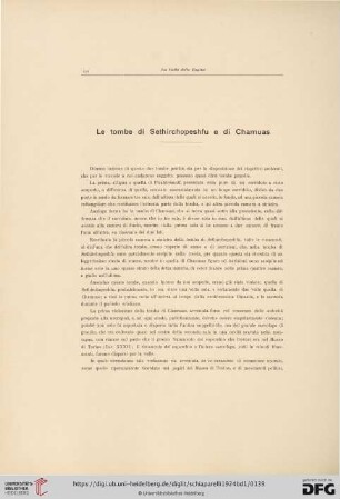 Le tombe di Sethirchopeshfu e di Chamuas