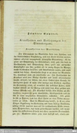 Fünftes Capitel. Krankheiten und Verletzungen der Sinnesorgane