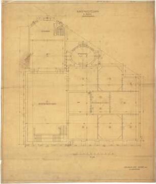 Billing, Hermann; Baden-Baden; Kunsthalle - Grundriss Hauptgeschoss