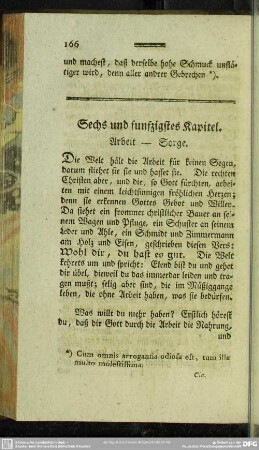 Sechs und funfzigstes Kapitel. Arbeit - Sorge