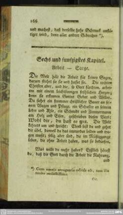 Sechs und funfzigstes Kapitel. Arbeit - Sorge