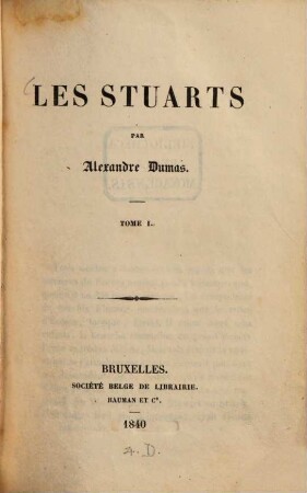 Les Stuarts. 1