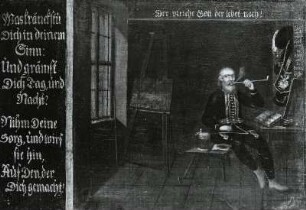 Donath, Gabriel Ambrosius. Selbstbildnis im Atelier