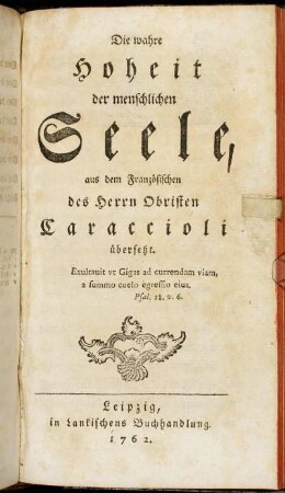 Die wahre Hoheit der menschlichen Seele