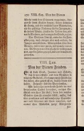 VIII. Cap. Von der Bienen Feinden