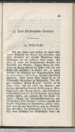 4) Das Fürstenthum Querfurt