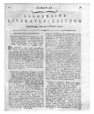 Journal für Geburtshelfer. Erstes Stück. Zweytes Stück. Frankfurt, Leipzig, 1787 - 1788