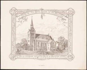 Evangelische Kirche, Reichthal: Perspektivische Ansicht von Südwest