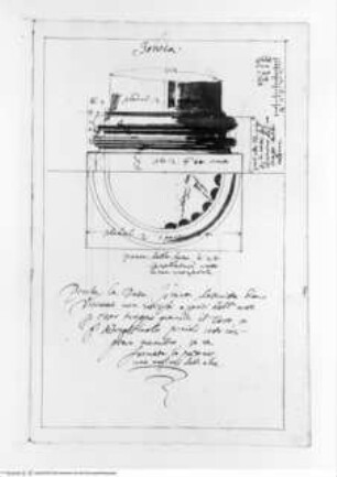 Trattato dell' ordine cinquen e dell' architettura civile, Die Ionische Ordnung, Basis
