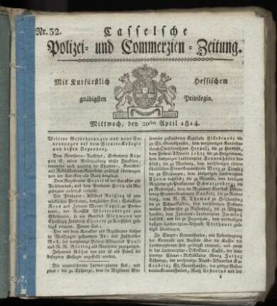 Nr. 32, Mittwoch den 20sten April. 1814