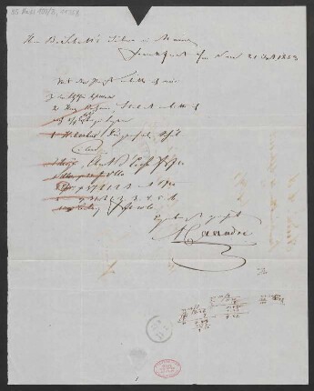 Brief an B. Schott's Söhne : 21.09.1853