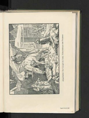 Der Triumph des Todes. Holzschnitt aus dem Totentanz.