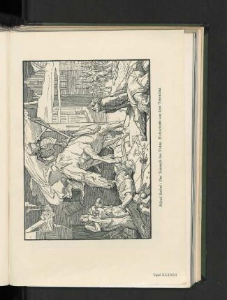 Der Triumph des Todes. Holzschnitt aus dem Totentanz.