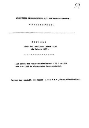 1934/35: Bericht ... - 1934/35