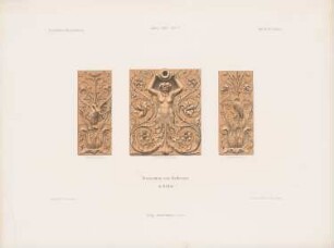 Terrakotten vom Berliner Rathaus (Rotes Rathaus), Berlin: Ansichten (aus: Architektonisches Skizzenbuch, H. 93/5, 1868)