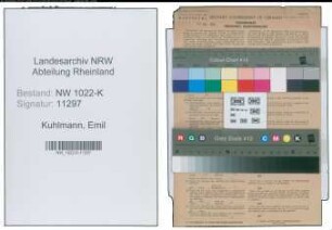 Entnazifizierung Emil Kuhlmann , geb. 24.02.1906 (Bankangestellter)
