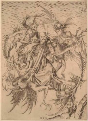 Der heilige Antonius von Dämonen gepeinigt