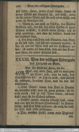 XXXIII. Von der völligen Uebergabe des Herzens an Gott