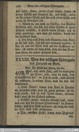 XXXIII. Von der völligen Uebergabe des Herzens an Gott
