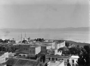 Stadtansicht : Blick über die Häuser einer Stadt