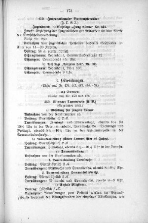 3. Leibesübungen. (Siehe auch Nr. 438, 442, 443, 444, 458.)