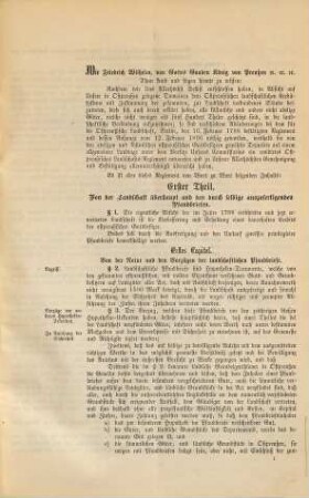 Das Reglement der Ostpreussischen Landschaft vom 24sten Dezember 1808 und dessen noch geltende Abänderungen und Ergänzungen bis einschliesslich der Beschlüsse des 33sten General-Landtages vom Jahre 1880 : Herausgegeben von der Ostpreussischen General-Landschafts-Direction