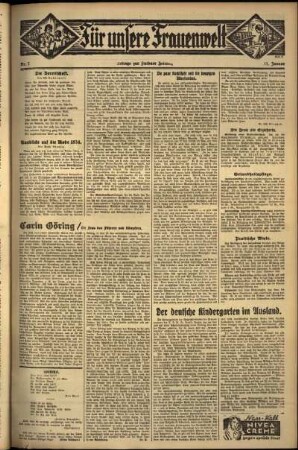 Zweite Ausgabe vom Donnerstag, den 11. Januar 1934.