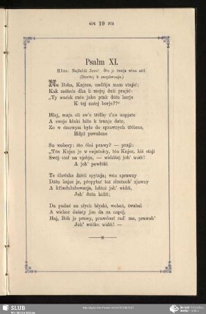 [Psalm XI - XX]