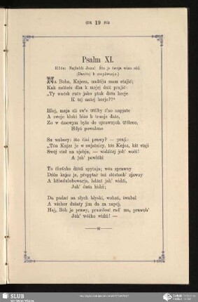 [Psalm XI - XX]