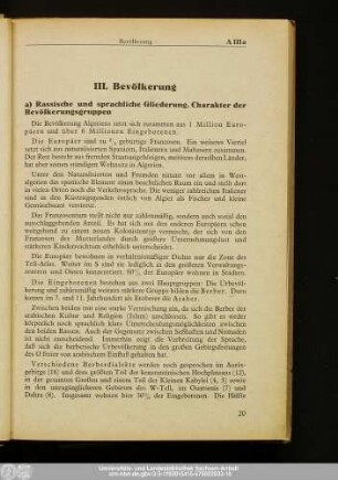 III. Bevölkerung