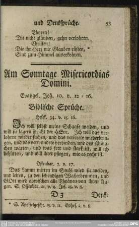 Am Sonntage Misericordias Domini