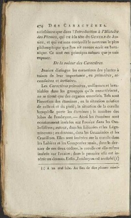 De la valeur des Caractères.
