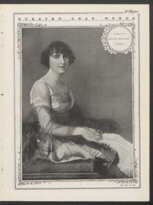Nuestro gran mundo : [Retrato fotográfico de] Señorita Elvira Udaondo Leloir