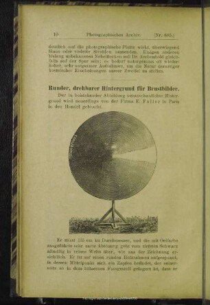 Runder, drehbarer Hintergrund für Brustbilder