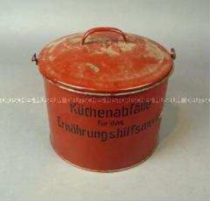 Topf für Küchenabfälle für das Ernährungshilfswerk