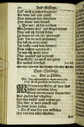 Buß-Gesänge.
