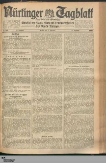 Nürtinger Tagblatt : Neuffener Rundschau : Wendlinger Zeitung : parteiamtliche Tageszeitung