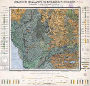 [8323] Tettnang, Geologische Spezialkarte des Königreichs Württemberg