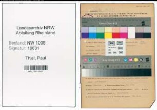 Entnazifizierung Paul Thiel , geb. 19.04.1887 (Kaufmaennischer Angestellter)