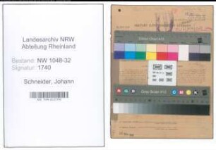 Entnazifizierung Johann Schneider , geb. 11.01.1886 (Angestellter)
