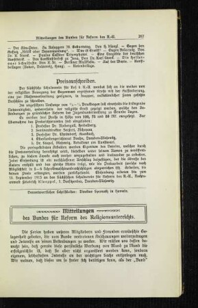 Mitteilungen des Bundes für Reform des Religionsunterrichts