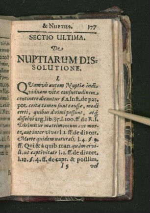 Sectio Ultima. De Nuptiarum Dissolutione.