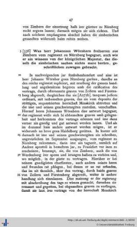 Was herr Johannsen Wörnhern freiherren zue Zimbern vom regiment zu Nürnberg begegnet...