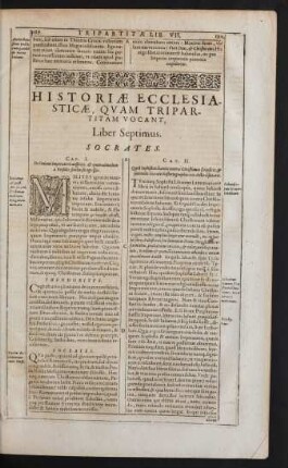 Historiae Ecclesiasticae Quam Tripartitam Vocant, Liber Septimus.