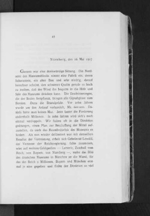 Nürnberg, den 26. Mai 1907