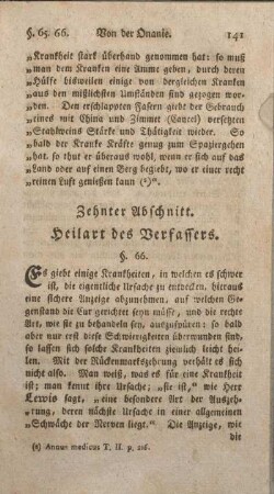 Zehnter Abschnitt. Heilart des Verfassers.