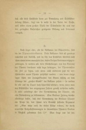 B. Die Theater-Directoren