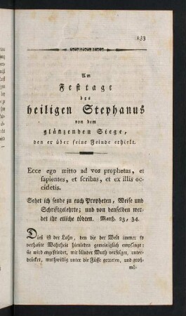 133-154, Am Festtage des heiligen Stephanus.