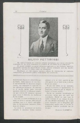 [Retrato de] Silvio Pettirossi